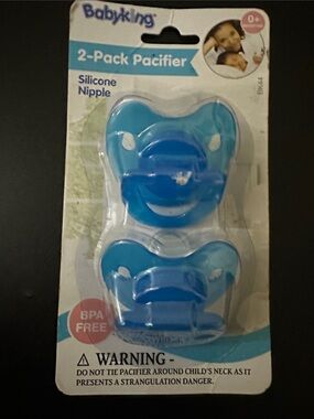 Blue 2-Pack Silicone Pacifiers